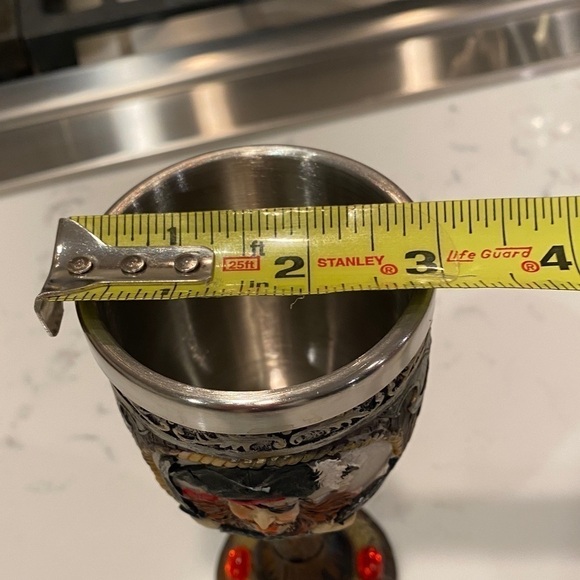 Pirate and Ship Drinking Goblet Cast Resin and Metal Lined - Picture 8 of 10